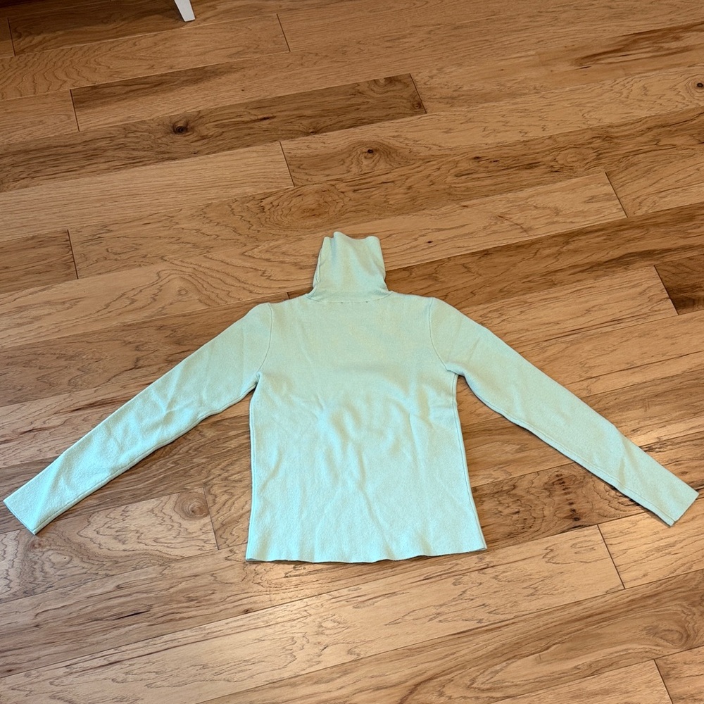 Women's Light Green Turtleneck Sweater